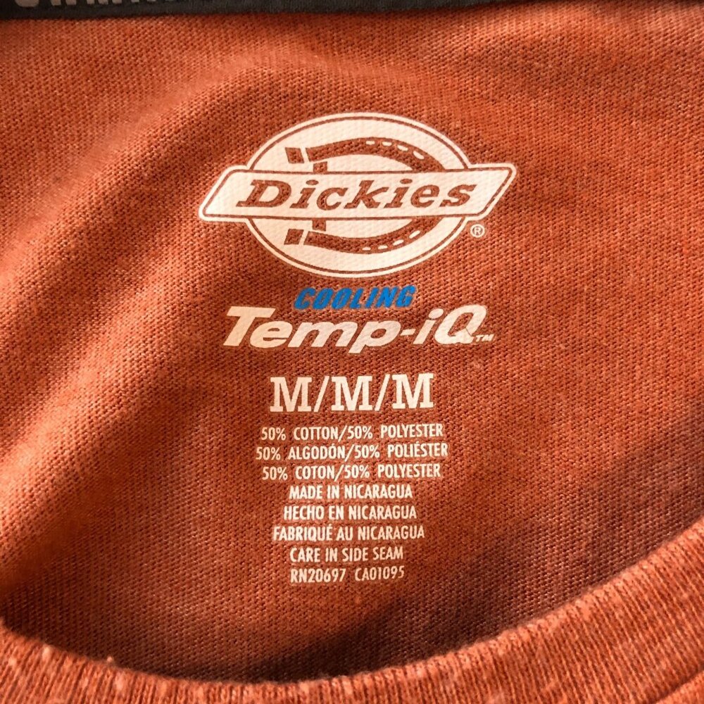 Dickies Mens Performance Cooling Tee Short Sleeve Crew Neck Orange M - Picture 3 of 4